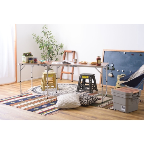 東谷 / フォールディングテーブル ワイド D60 (ブラウン) (W180×D60×H54/62/70) (送料無料[北海道・沖縄送料別])