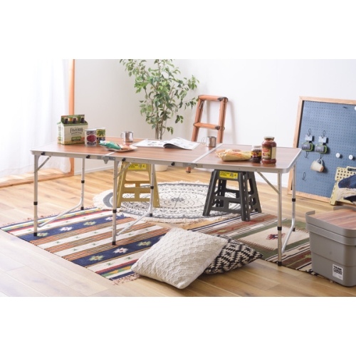 東谷 / フォールディングテーブル ワイド D80 (ブラウン) (W180×D80×H54/62/70) (送料無料[北海道・沖縄送料別])