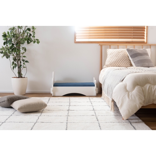 東谷 ペットベッド ホワイト W45×D75×H38×SH18 PET-69WH 組立式 猫型 かわいい おしゃれ 天然木(ミンディ) メーカー直送 送料無料 東谷 ペットベッド ホワイト W45×D75×H38×SH18 PET-69WH 組立式 猫型