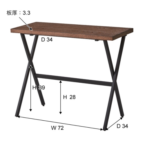 東谷 / フォールディングデスク (ブラック) (W90×D40×H72) (送料無料[北海道・沖縄送料別])_3