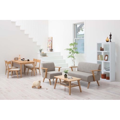 東谷 / モティ ソファ二人掛 (ナチュラル) (W111×D66×H72×SH40) (送料無料[北海道・沖縄送料別])の通販は