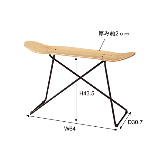 東谷 / スケートボードテーブル (ナチュラル) (W81×D31×H50) (送料無料[北海道・沖縄送料別])_2