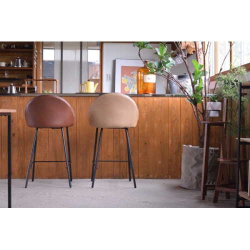 東谷 / ジェラルド ウッドカウンターチェア (ブラウン) (W40×D41×H90