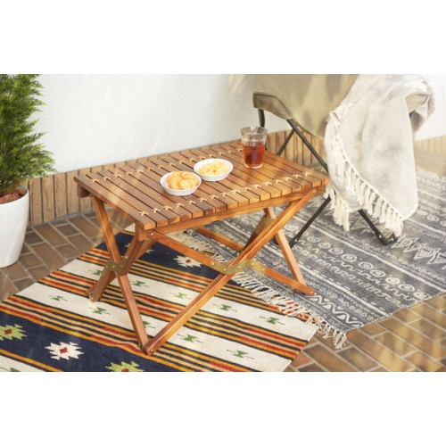 東谷 / フォールディングテーブルSS (ブラウン) (W65×D45×H40) (送料