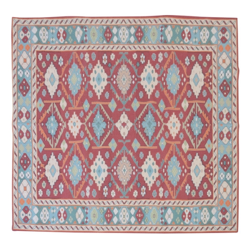 東谷 / ラグ (レッド) (約W180×D180) (送料無料[北海道・沖縄送料別])の通販は 7,680円