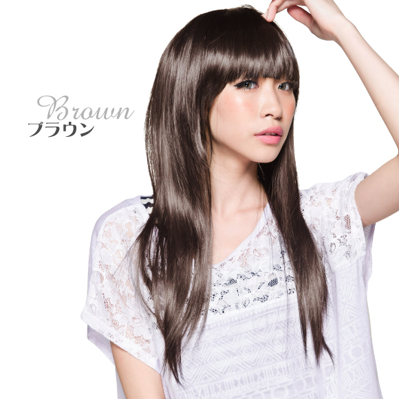 メール便不可 ウィッグ ケース付き 耐熱 前髪 ぱっつん ストレート ロング ウィッグ E Q133 の通販はau Pay マーケット Nico インナーショップ