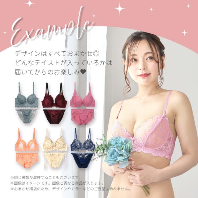 福袋 ブラセット ブラジャーショーツ セット 3点 大きいサイズ (x-003