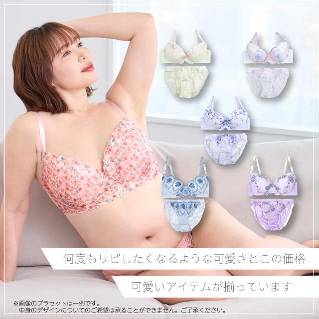 福袋 ブラセット ブラジャーショーツ 3点 2026 (x-053)送料無料[メール