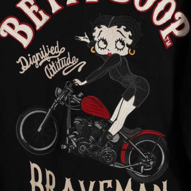 【三太郎の日P増量!】The BRAVE-MAN ベティブープ 裏毛ZIPパーカー(BBB-2240)【送料無料】ブレイブマン BETTY BOOP  刺繍 フェルト ワッペ｜au PAY マーケット