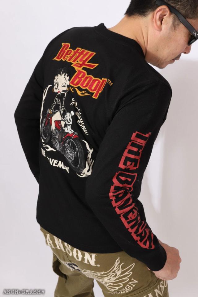 The BRAVE-MAN ベティブープ ロンT (BBB-2501)【送料無料】ブレイブマン BETTY BOOP 刺繍 長袖Tシャツ