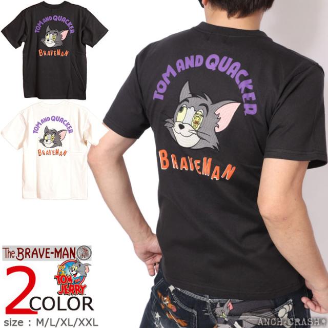 The BRAVE-MAN × TOM & JERRY 半袖Tシャツ (TJB-2503) 【送料無料】ブレイブマン トムとジェリー 刺繍