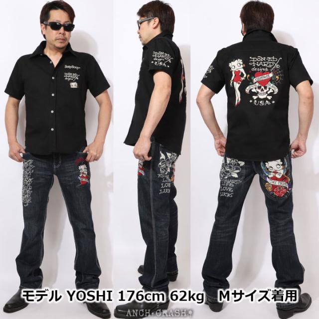 BETTY BOOP×Ed Hardy 半袖シャツ (BED-2505) 【送料無料】ベティブープ エドハーディー 刺繍_19