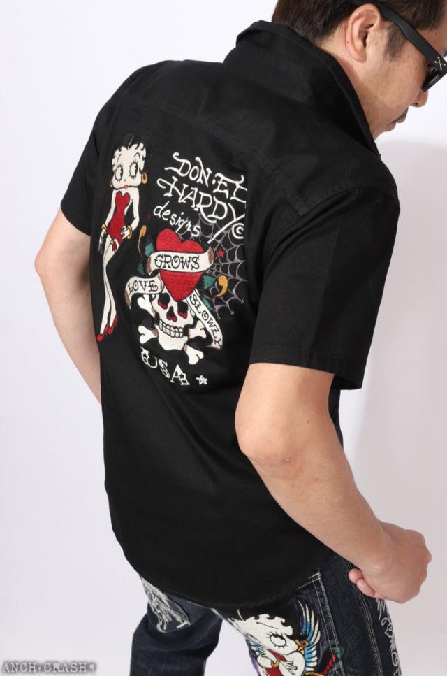 BETTY BOOP×Ed Hardy 半袖シャツ (BED-2505) 【送料無料】ベティブープ エドハーディー 刺繍_14