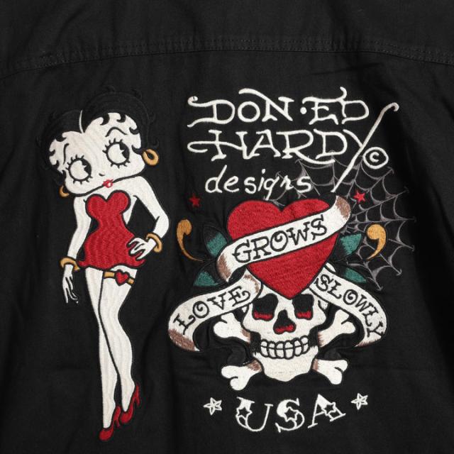 BETTY BOOP×Ed Hardy 半袖シャツ (BED-2505) 【送料無料】ベティブープ エドハーディー 刺繍_17
