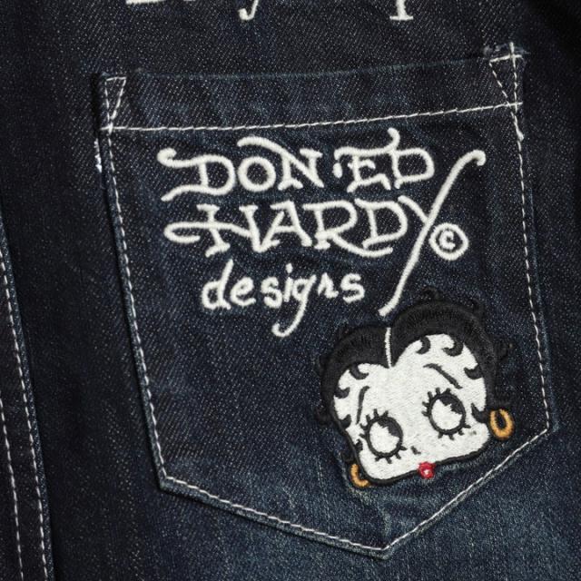 BETTY BOOP×Ed Hardy 半袖シャツ (BED-2505) 【送料無料】ベティブープ エドハーディー 刺繍_4