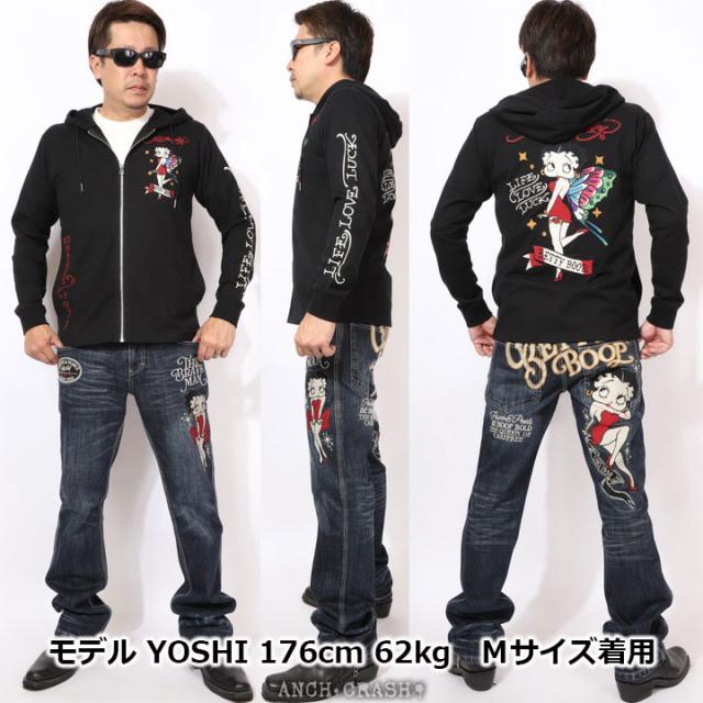 BETTY BOOP×Ed Hardy ZIPパーカー (BED-2509) 【送料無料】ベティブープ エドハーディー 刺繍_19