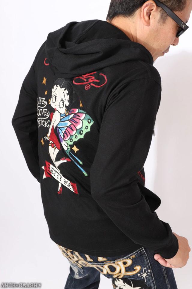 BETTY BOOP×Ed Hardy ZIPパーカー (BED-2509) 【送料無料】ベティブープ エドハーディー 刺繍_14