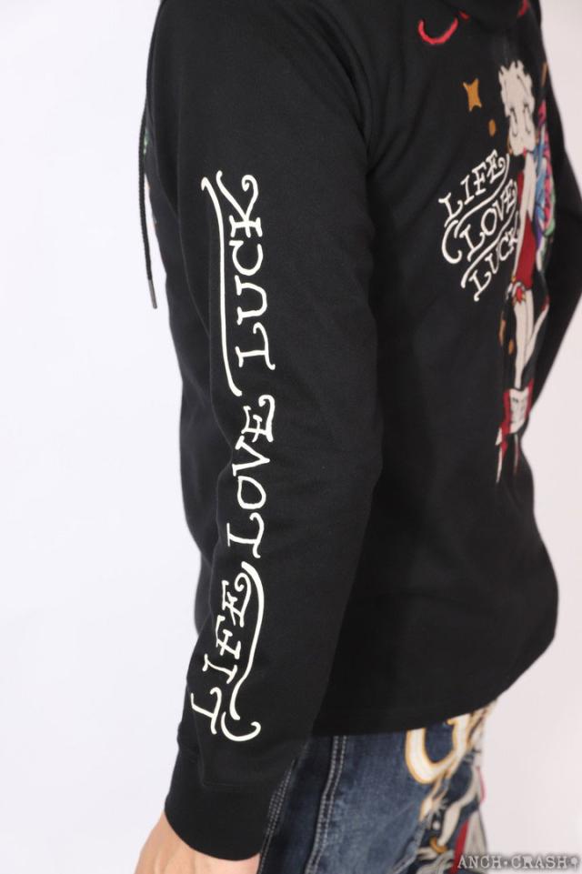 BETTY BOOP×Ed Hardy ZIPパーカー (BED-2509) 【送料無料】ベティブープ エドハーディー 刺繍_18