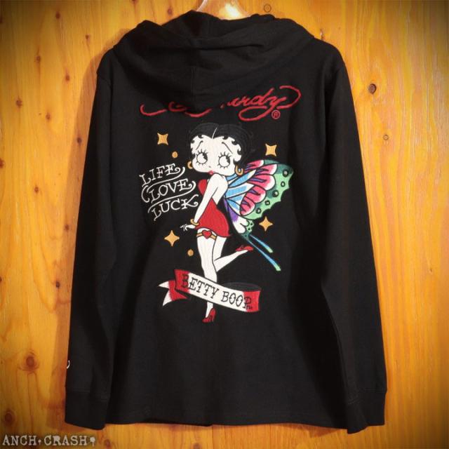 BETTY BOOP×Ed Hardy ZIPパーカー (BED-2509) 【送料無料】ベティブープ エドハーディー 刺繍_16