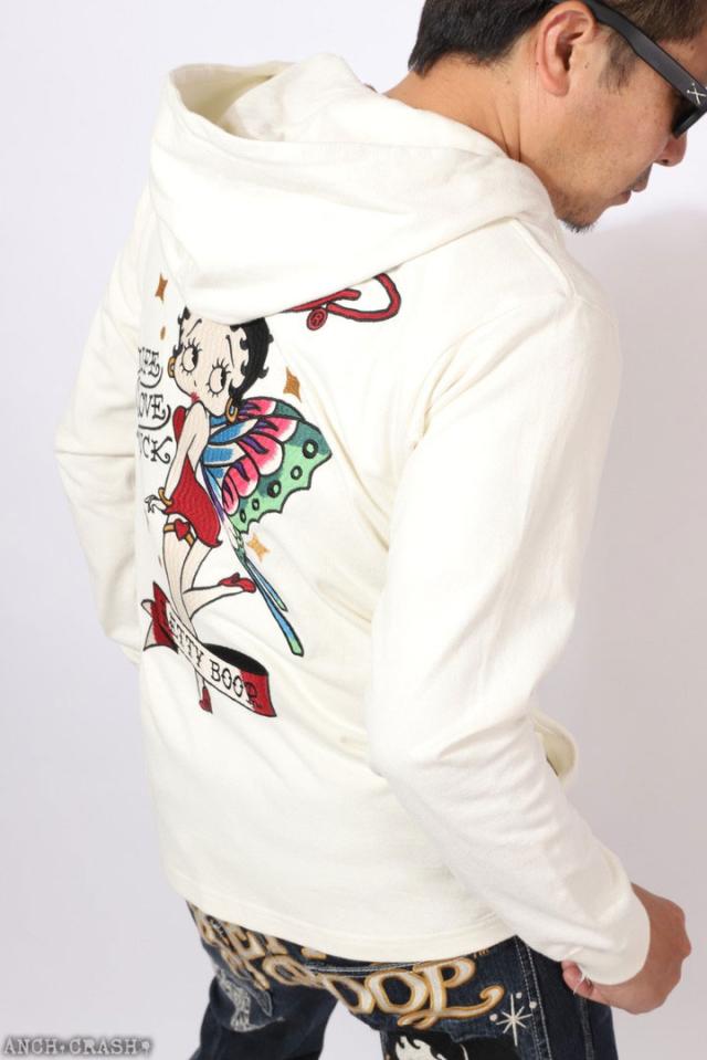 BETTY BOOP×Ed Hardy ZIPパーカー (BED-2509) 【送料無料】ベティブープ エドハーディー 刺繍_5