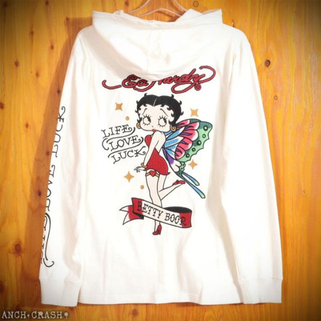 BETTY BOOP×Ed Hardy ZIPパーカー (BED-2509) 【送料無料】ベティブープ エドハーディー 刺繍_7