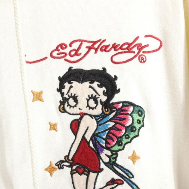 BETTY BOOP×Ed Hardy ZIPパーカー (BED-2509) 【送料無料】ベティブープ エドハーディー 刺繍_4