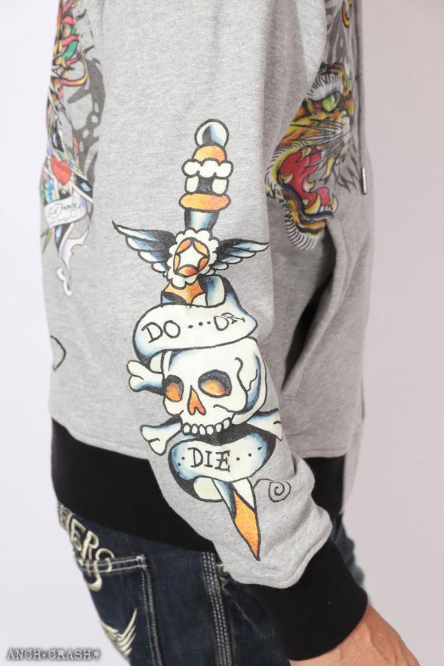 Ed Hardy エドハーディー フルZIPパーカー (EDH-2406)【送料無料】裏毛