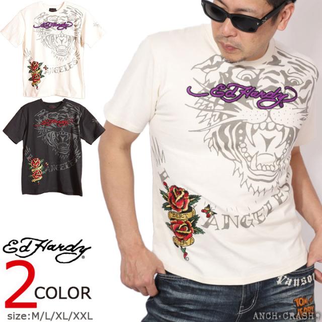 Ed Hardy エドハーディー 半袖TEE (EDH-2502) 【送料無料】半袖Tシャツ 刺繍