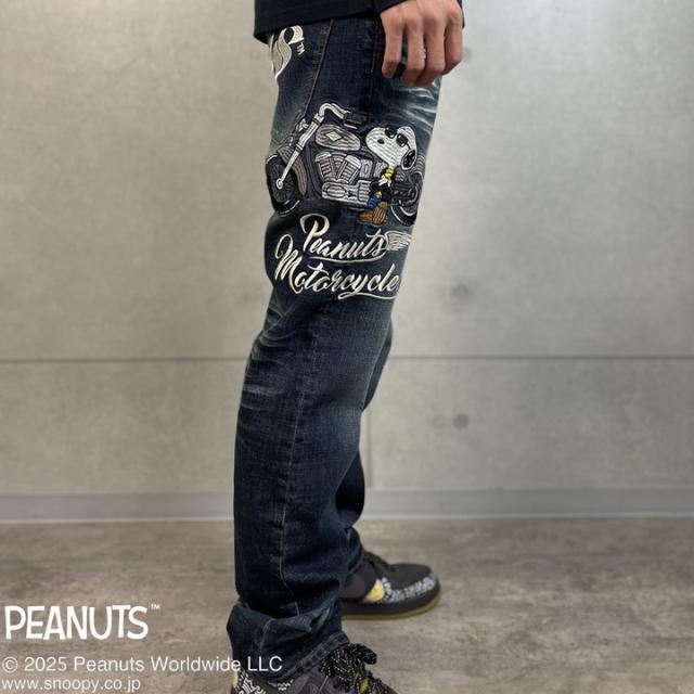 FLAG STAFF SNOOPY コラボ デニムパンツ (453100) 【送料無料】フラッグスタッフ スヌーピー 刺繍 FLAG STAFF SNOOPY コラボ デニムパンツ (453100) 【送料無料