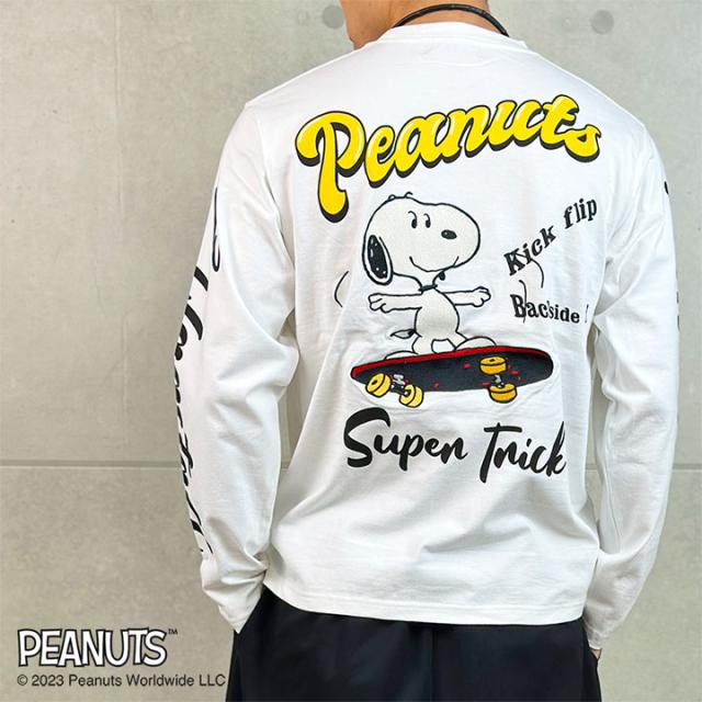 FLAG STAFF SNOOPY コラボ ロンT(441055)フラッグスタッフ スヌーピー 長袖Tシャツ 刺繍 FLAG STAFF SNOOPY コラボ ロンT(441055)フラッグスタッフ スヌーピー