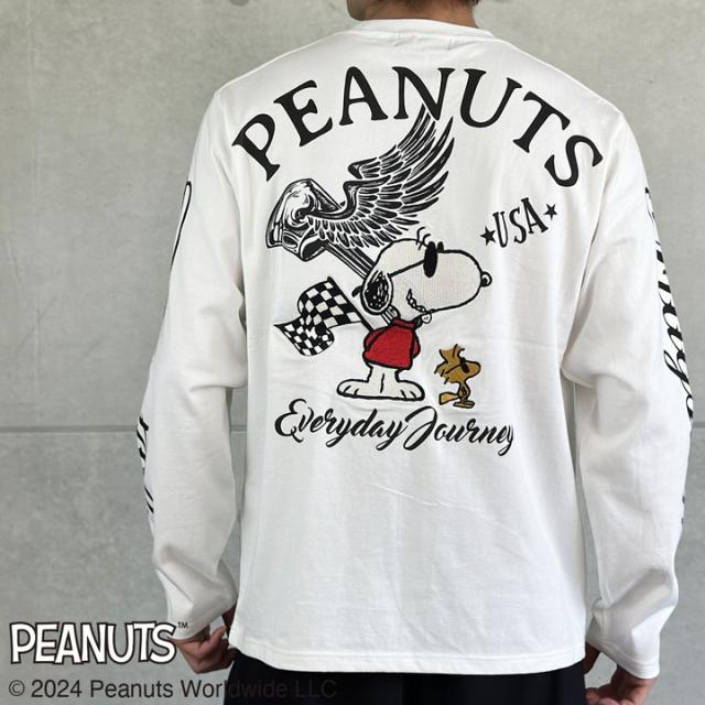 FLAG STAFF SNOOPY コラボ ロンT (443071)【送料無料】フラッグスタッフ スヌーピー 長袖Tシャツ ロングTEE 刺繍