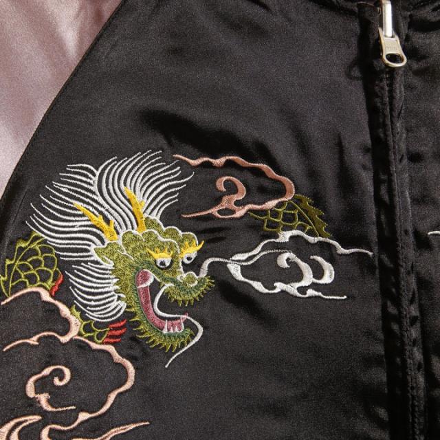 Japanesque ジャパネスク 白龍 刺繍 和柄 スカジャン(3RSJ-551