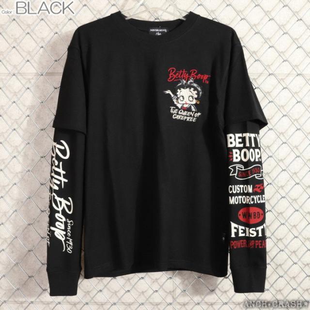 BETTY BOOP フェイク袖 ロンTEE (BBN-2512) 【送料無料】ベティブープ