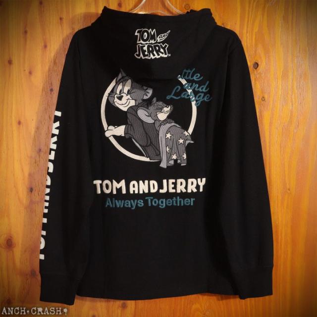 トムとジェリー ZIP パーカー (TJN-2606) 【送料無料】TOM AND JERRY NEVERMIND 刺繍_7