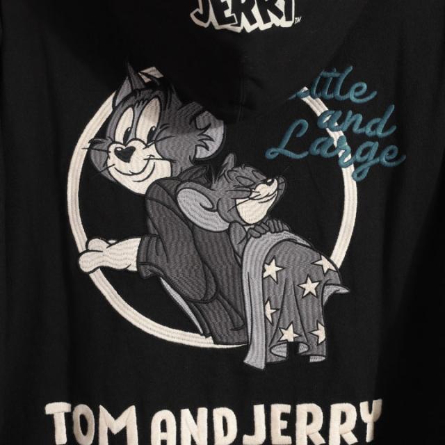 トムとジェリー ZIP パーカー (TJN-2606) 【送料無料】TOM AND JERRY NEVERMIND 刺繍_8