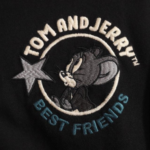 トムとジェリー ZIP パーカー (TJN-2606) 【送料無料】TOM AND JERRY NEVERMIND 刺繍_4