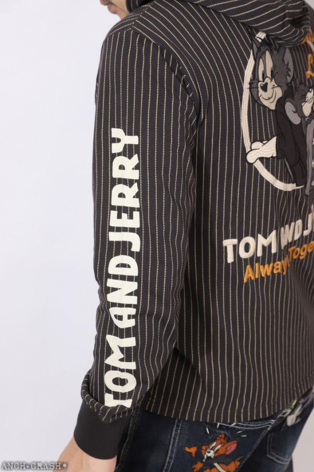 トムとジェリー ZIP パーカー (TJN-2606) 【送料無料】TOM AND JERRY NEVERMIND 刺繍_18