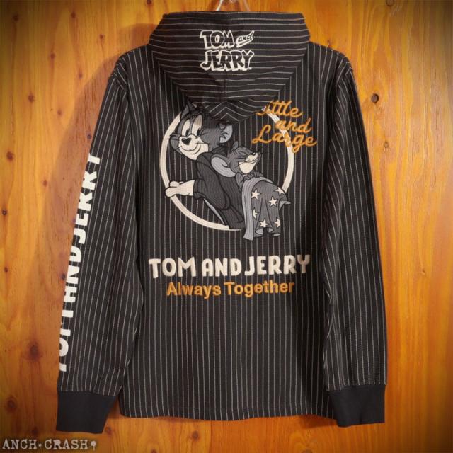 トムとジェリー ZIP パーカー (TJN-2606) 【送料無料】TOM AND JERRY NEVERMIND 刺繍_16