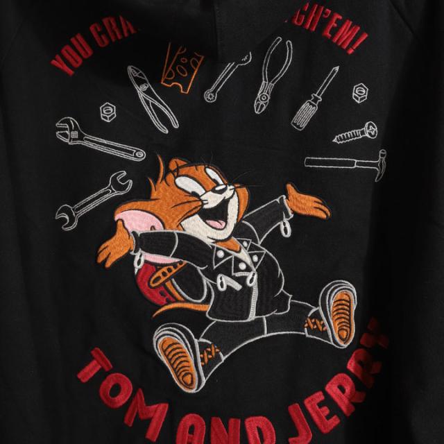 トムとジェリー ZIP パーカー (TJN-2617) 【送料無料】TOM AND JERRY NEVERMIND 刺繍_17