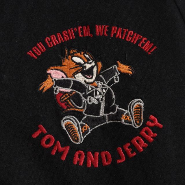 トムとジェリー ZIP パーカー (TJN-2617) 【送料無料】TOM AND JERRY NEVERMIND 刺繍_13