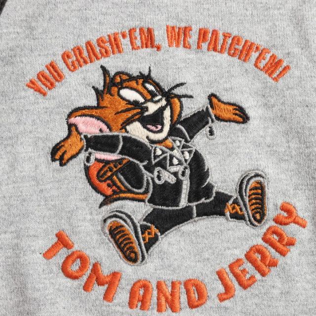 トムとジェリー ZIP パーカー (TJN-2617) 【送料無料】TOM AND JERRY NEVERMIND 刺繍_4