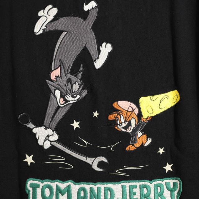 トムとジェリー 半袖Tシャツ (TJN-2622) 【送料無料】TOM AND JERRY NEVERMIND 刺繍 TEE_8