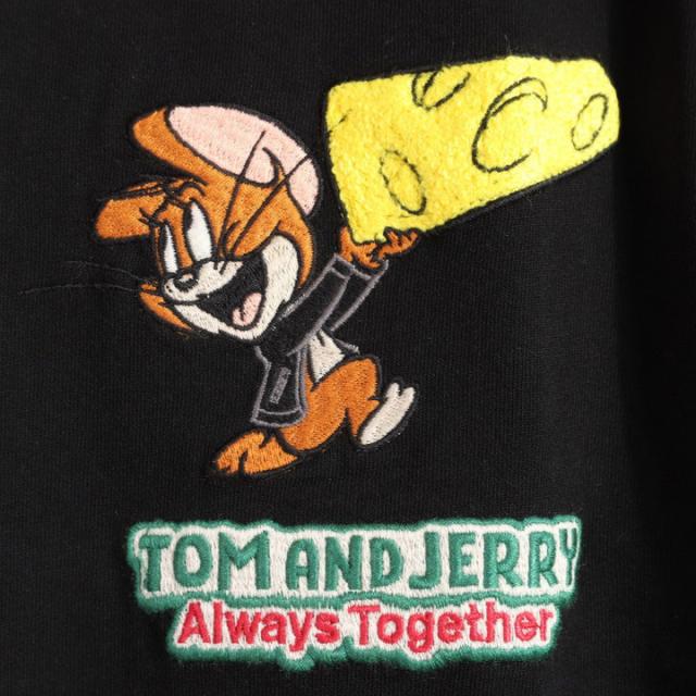 トムとジェリー 半袖Tシャツ (TJN-2622) 【送料無料】TOM AND JERRY NEVERMIND 刺繍 TEE_4