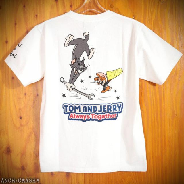 トムとジェリー 半袖Tシャツ (TJN-2622) 【送料無料】TOM AND JERRY NEVERMIND 刺繍 TEE_16