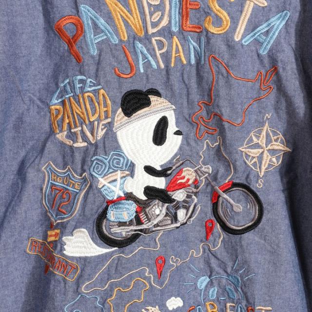 PANDIESTA 日本縦断トリップパンダ シャンブレーシャツ (564200)【送料無料】パンディエスタ 刺繍_9