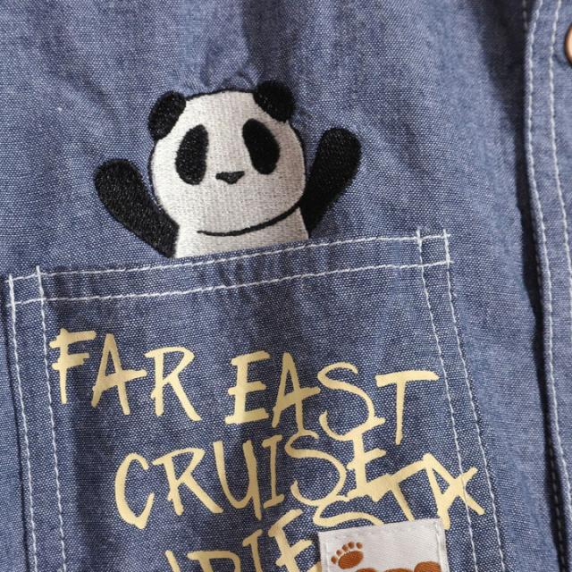 PANDIESTA 日本縦断トリップパンダ シャンブレーシャツ (564200)【送料無料】パンディエスタ 刺繍_4