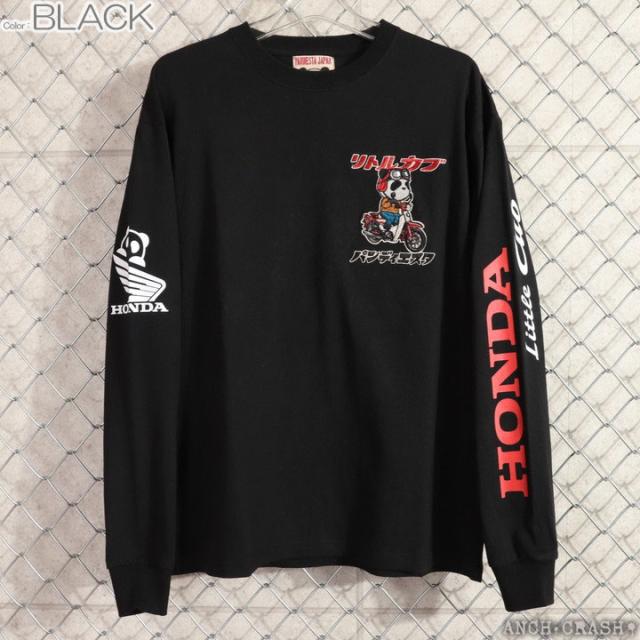 HONDA×PANDIESTA Little Cub カフェブレイク ロンTEE (595500) 【送料無料】パンディエスタ ホンダ 長袖Tシャツ 刺繍