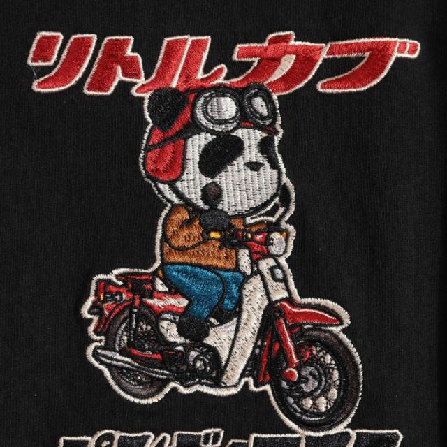 HONDA×PANDIESTA Little Cub カフェブレイク ロンTEE (595500) 【送料無料】パンディエスタ ホンダ 長袖Tシャツ 刺繍