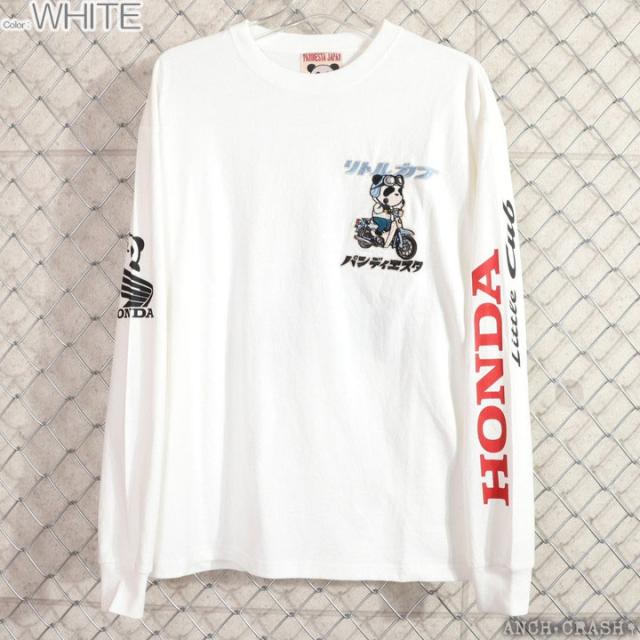 HONDA×PANDIESTA Little Cub カフェブレイク ロンTEE (595500) 【送料無料】パンディエスタ ホンダ 長袖Tシャツ 刺繍