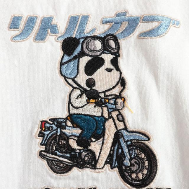 HONDA×PANDIESTA Little Cub カフェブレイク ロンTEE (595500) 【送料無料】パンディエスタ ホンダ 長袖Tシャツ 刺繍